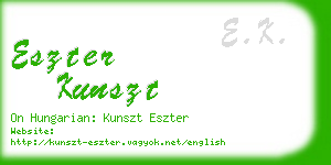 eszter kunszt business card